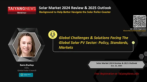 Sonia Dunlop at TaiyangNews Webinar