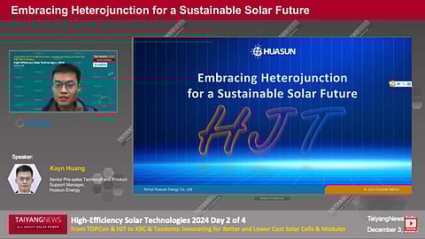 Huasun presented the benefit of 0BB technology.