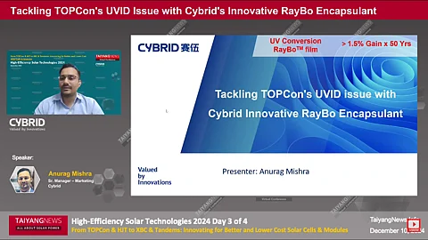 Cybrid Technologies is presenting at TaiyangNews annual flagship event.