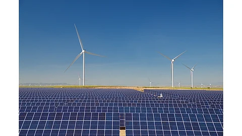 Hybrid solar wind project