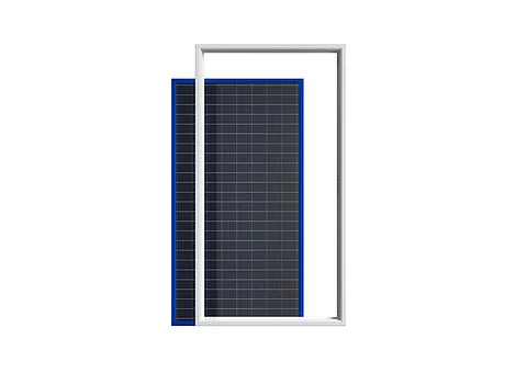 Thornova Solar's sleek-black finish composite frame-based module.
