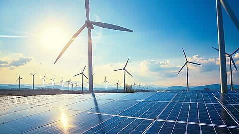 Hybrid solar wind project