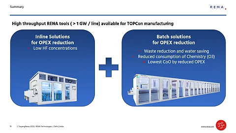 RENA Technologies both batch type and inline type wet processing tool.