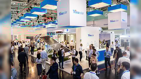 Trinasolar's booth at Intersolar 2025.