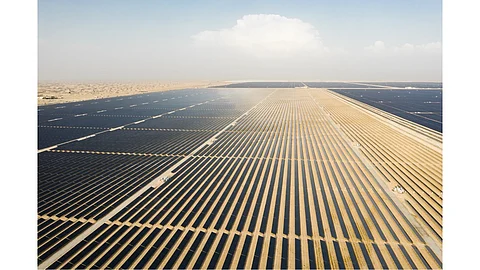 Desert solar power plant