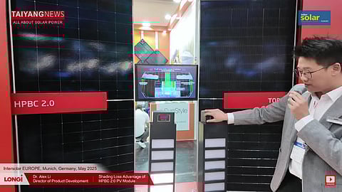 LONGi's live demonstration.