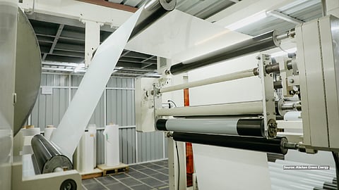 Non-Fluoro Option: Alishan’s ABS-PPC is a PET-based multilayer backsheet designed for 1,500 V systems with strong mechanical and electrical performance. (Photo Credit: Alishan Green Energy)