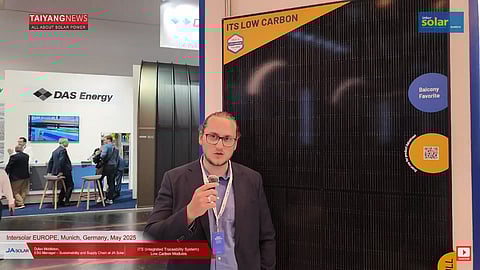 JA Solar's latest low carbon product.