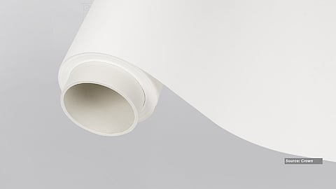 Unique approach: Crown’s backsheet design features a 2-layer configuration of PET and PU films. (Source: Crown Advanced Materials)