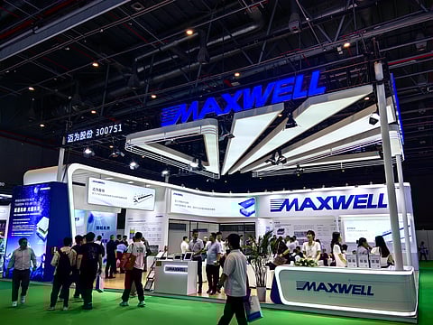 Maxwell presented its range of integrated HJT and tandem production solutions at its booth at SNEC 2025. (Photo Credit: Maxwell)