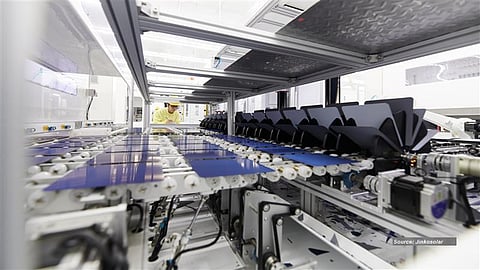 BC Modules Adapt: Rear-contact designs enable simplified front layers and support rising bifacial performance. (Photo Credit: Jinko Solar)