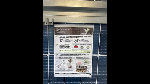VesprSolar's mounting clamp.