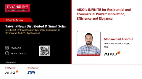 TaiyangNews Virtual Conference AIKO Distributed Solar