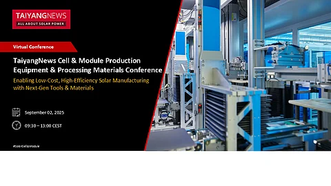 September 2, 2025: TaiyangNews Cell & Module Production Equipment & Processing Materials Conference