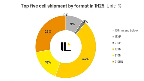 InfoLink 1H25 PV cell shipment ranking