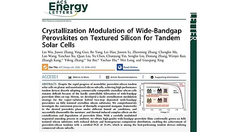 Tongwei publishes in ACS Energy