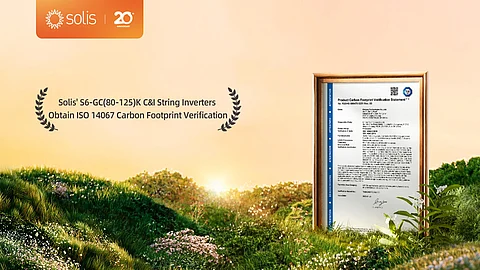 TÜV SÜD carbon footprint verification for Solis' C&I inverter series