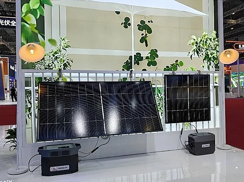 Chinese solar manufacturer EGING PV showcased its balcony solar solutions, standard bifacial TOPCon and TBC products at Intersolar in Munich and SNEC 2025 in Shanghai. (Photo Credit: EGING PV)