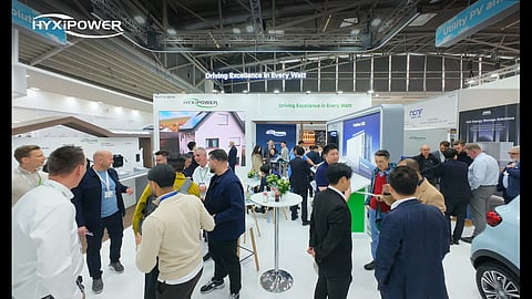HYXiPOWER's booth at Intersolar 2025.