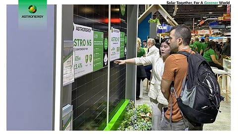 Astronergy's TOPCon modules on display.