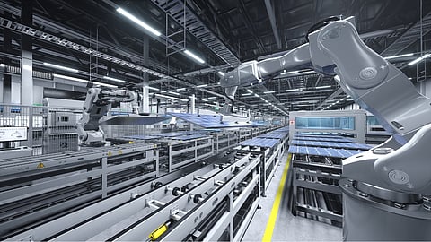 Solar PV Factory, Automation, Robots in solar factory