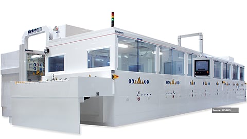 Compact Design: SCHMID’s Alkaline Polish tool supports higher process temperatures and advanced cleaning chemistries. (Source: SCHMID)