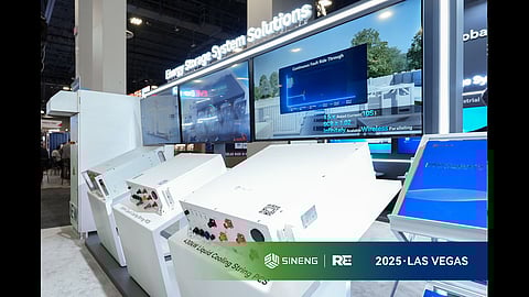Sineng Electric's showcase at RE+ 2025.