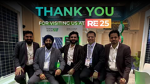 Grew Solar presented its latest TOPCon modules, including an all-black residential series as well as high-efficiency C&I and utility models, at RE+ 2025 in Las Vegas. (Photo Credit: Grew Solar)