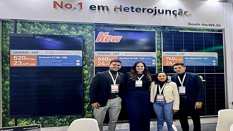 Huasun's booth at Intersolar South America 2025.