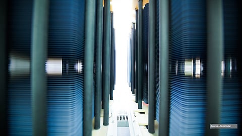 Perfecting the Surface: Passivation techniques vary by cell architecture, with TOPCon and HJT incorporating advanced passivated contact structures using materials through PECVD, LPCVD, ALD, and PVD. (Source: JinkoSolar)