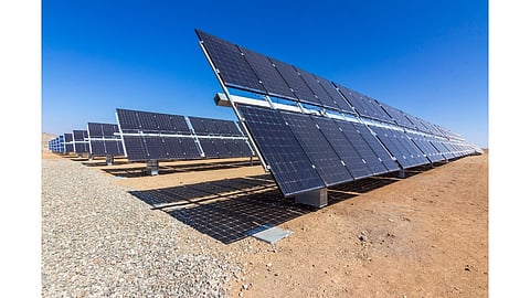 Bifacial solar plant