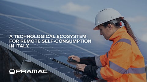 Personnel in front of a PV panel.