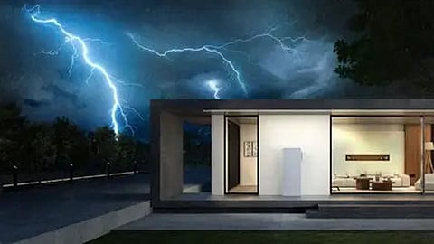 Home with WHES' PowerPod energy storage system.