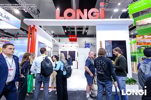 LONGi's booth at the event.