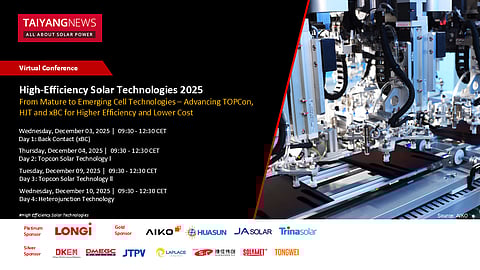 Dec 3/4 & 9/10: High-Efficiency Solar Technologies 2025