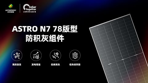 Astronergy's latest anti-dust module.