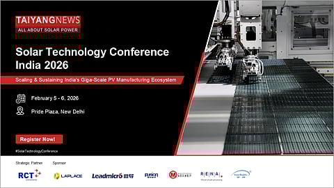 Feb. 5/6, 2026: TaiyangNews Solar Technology Conference India 2026