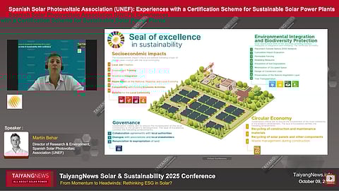 The UNEF presentation illustrated how design-level ecological measures and early community engagement can shape more sustainable and socially rooted PV developments. (Photo Credit: TaiyangNews)