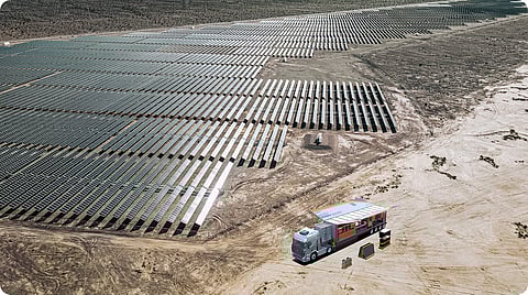 The SolreBorn system is designed to delaminate glass from de-framed modules on site, aiming to reduce transportation volumes during repowering projects. (Photo Credit: Won Kwang S&T)