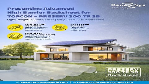 RenewSys's latest transparent super barrier backsheet.