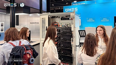 WHES's booth at Solar & Storage UK 2026.