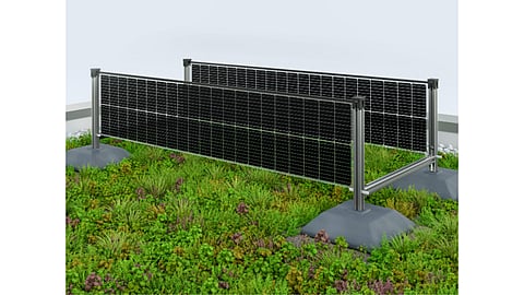 SOLYCO's SOLon35 combines vertically mounted bifacial TOPCon modules with a non-penetrating mounting system designed for green roof installations. The solution was selected as a finalist for The smarter E AWARD 2026.