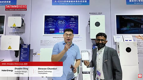 Haier's booth at SNEC 2026.