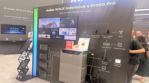 AnkerSOLIX's booth with its latest balcony PV storage system.
