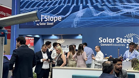 Solar Steel introduced the TracSmarT+1P horizontal 1P tracker, featuring longer tracker rows, SmartSlope+ terrain adaptability, and TracBoost backtracking algorithms.