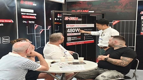 QSUN's stall at Intersolar.
