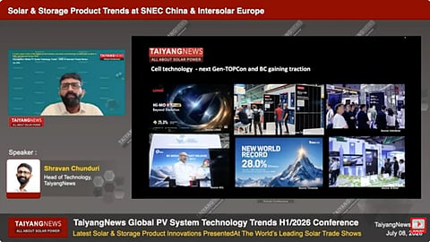 Shravan Chunduri, Head of Technology at TaiyangNews, discussed major PV and energy storage trends observed at SNEC and Intersolar Europe 2026.