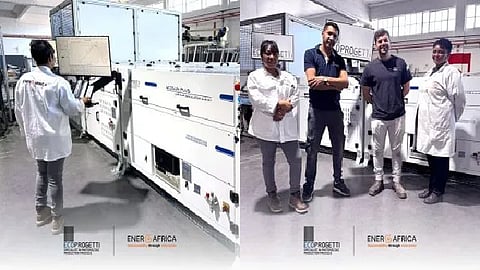 Ecoprogetti integrated additional equipment and process controls to recover Ener-G-Africa’s PV module assembly line in South Africa. (Image Credit: Ecoprogetti)