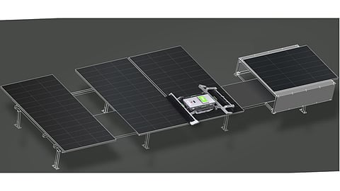 BayRobot’s H1 Pro uses dual roller brushes, multi-sensor navigation and a PV-powered wireless charging station for automated module cleaning. (Image Credit: BayRobot)