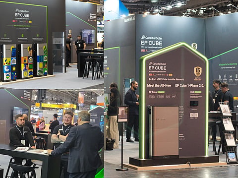 EP Cube's stall at Solar & Storage UK Live 2026.